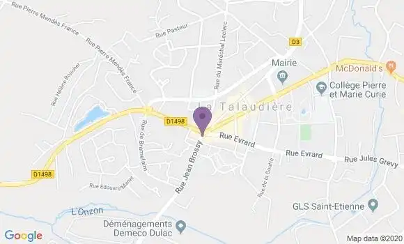 Localisation LCL Agence de La Talaudière