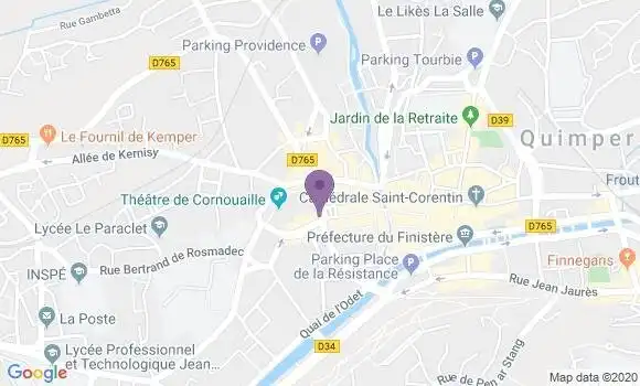 Localisation Banque Populaire Agence de Quimper
