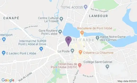 Localisation Banque Populaire Agence de Pont l