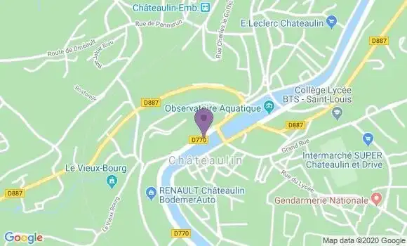 Localisation Banque Populaire Agence de Châteaulin