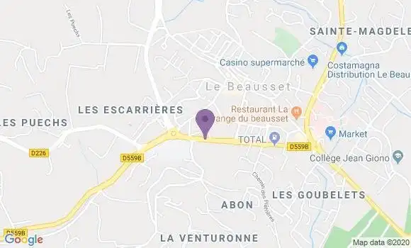 Localisation LCL Agence de Le Beausset