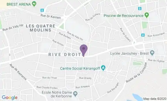 Localisation Banque Populaire Agence de Brest Saint Pierre