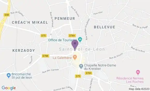 Localisation Banque Populaire Agence de Saint Pol de Léon