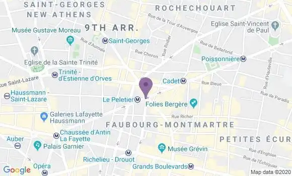 Localisation LCL Agence de Paris Cadet Pelletier