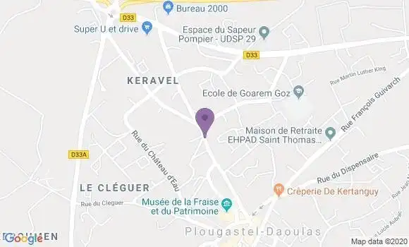 Localisation Banque Populaire Agence de Plougastel Daoulas