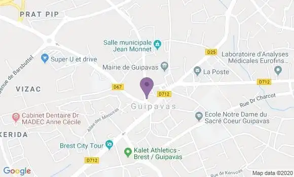 Localisation Banque Populaire Agence de Guipavas