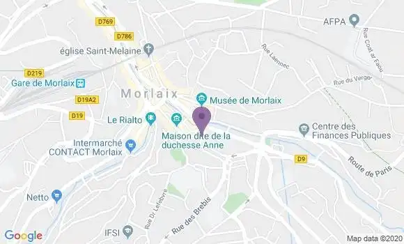 Localisation Banque Populaire Agence de Morlaix