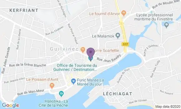 Localisation Banque Populaire Agence de Le Guilvinec
