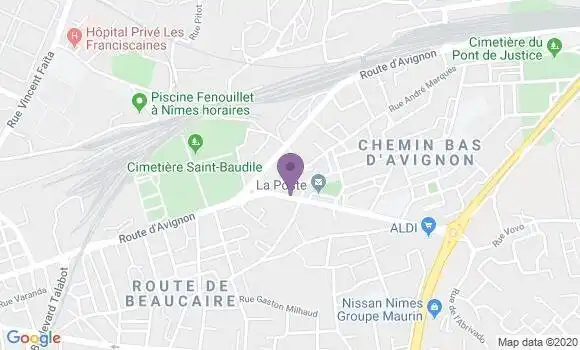 Localisation Banque Populaire Agence de Nîmes Bir Hakeim