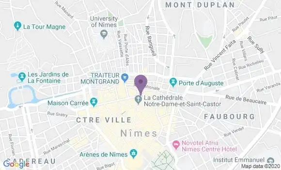 Localisation Banque Populaire Agence de Nîmes Général Perrier