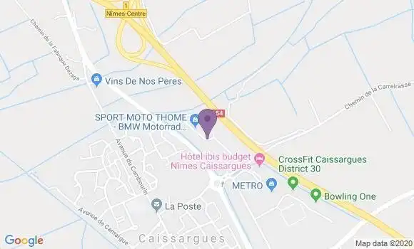 Localisation Banque Populaire Agence de Caissargues