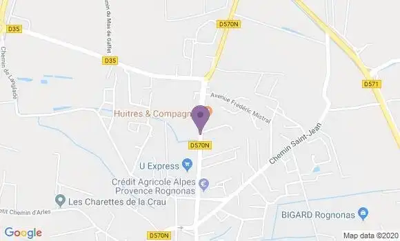 Localisation Banque Populaire Agence de Les Angles