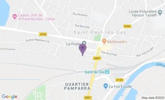 Localisation LCL Agence de Saint Paul lès Dax