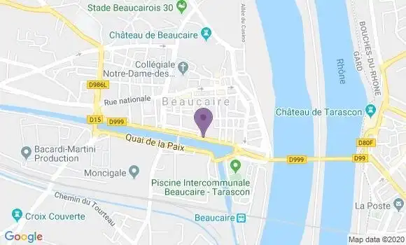 Localisation Banque Populaire Agence de Beaucaire
