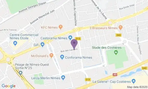 Localisation Banque Populaire Agence de Nîmes Ville Active