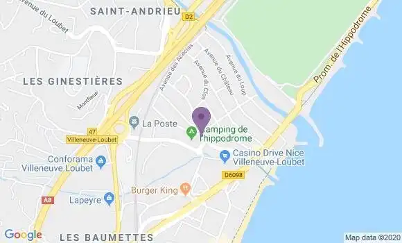 Localisation LCL Agence de Villeneuve Loubet