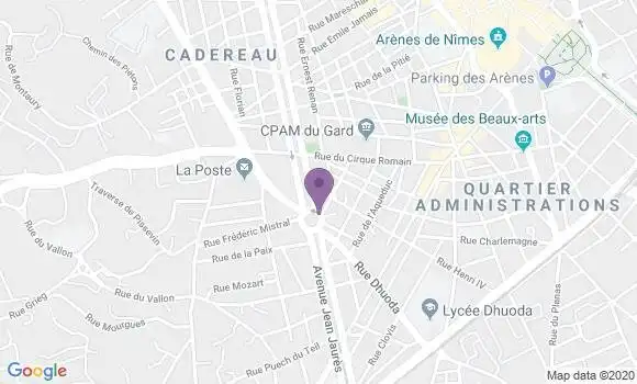 Localisation Banque Populaire Agence de Nîmes Séverine