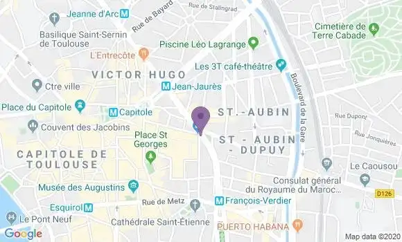 Localisation Banque Populaire Agence de Toulouse Cap Wilson