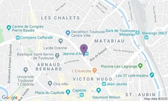 Localisation Banque Populaire Agence de Toulouse Jeanne d
