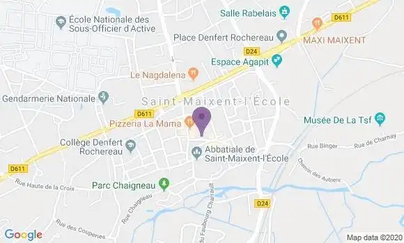 Localisation LCL Agence de Saint Maixent l