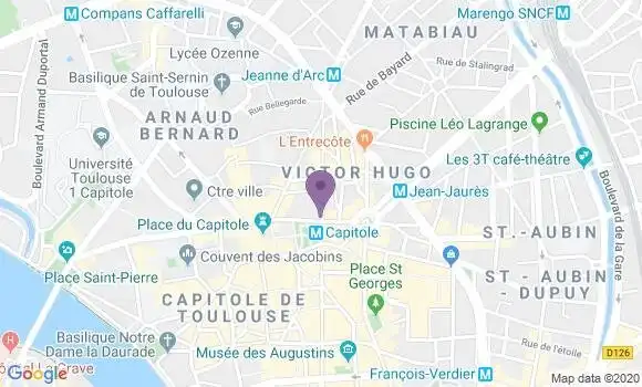 Localisation Banque Populaire Agence de Toulouse Alsace