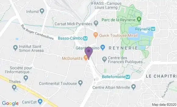 Localisation Banque Populaire Agence de Toulouse Basso Cambo