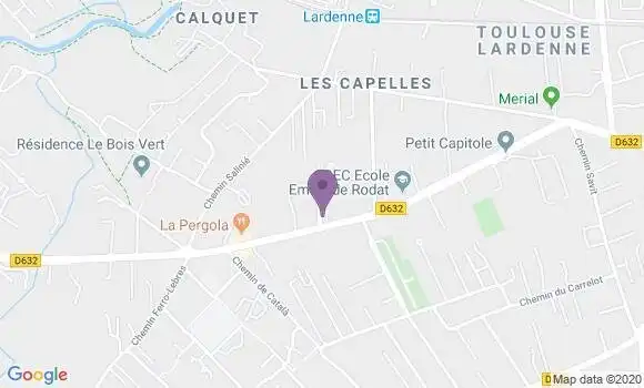Localisation Banque Populaire Agence de Toulouse Lardenne