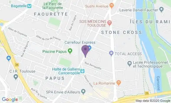Localisation Banque Populaire Agence de Toulouse Route de Seysses
