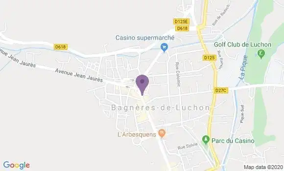 Localisation Banque Populaire Agence de Bagnères de Luchon