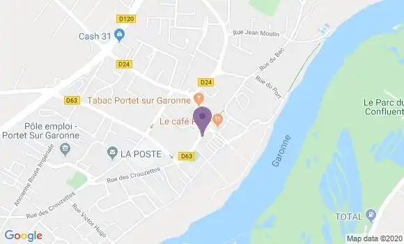 Localisation Banque Populaire Agence de Portet sur Garonne