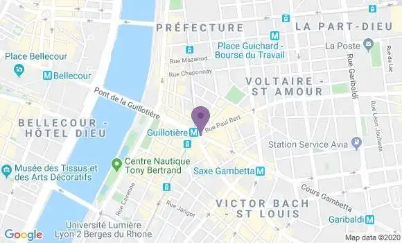 Localisation LCL Agence de Lyon Guillotière