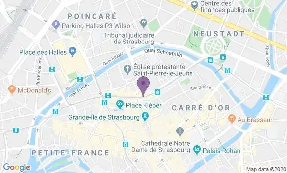 Localisation LCL Agence de Strasbourg