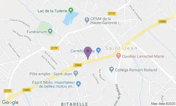 Localisation Banque Populaire Agence de Saint Jean de l