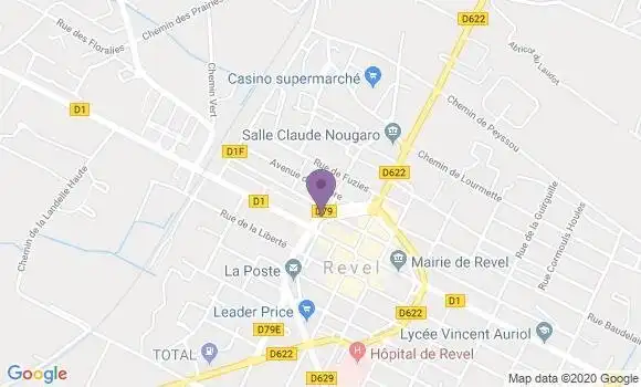 Localisation Banque Populaire Agence de Revel