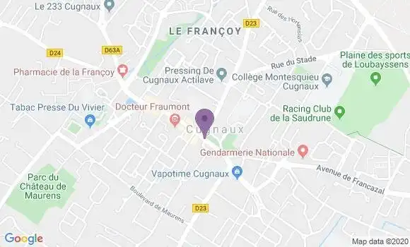 Localisation Banque Populaire Agence de Cugnaux