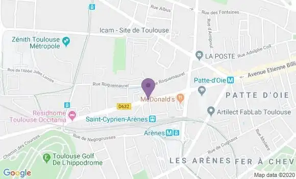 Localisation Banque Populaire Agence de Toulouse Barrière de Lombez