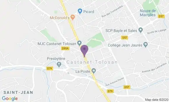 Localisation Banque Populaire Agence de Castanet Tolosan
