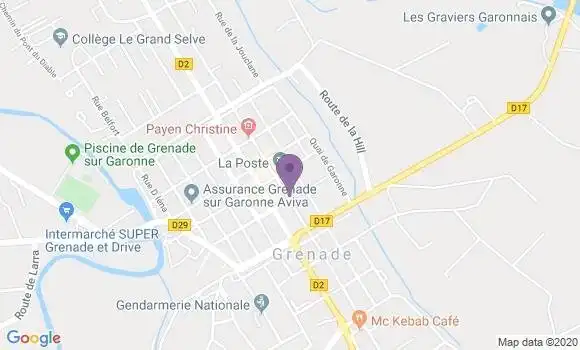 Localisation Banque Populaire Agence de Grenade