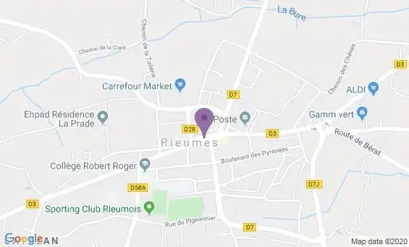 Localisation Banque Populaire Agence de Rieumes