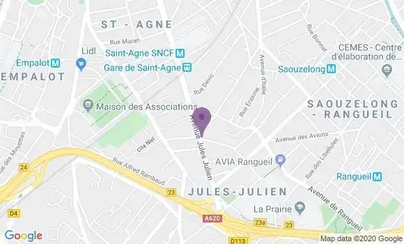 Localisation Banque Populaire Agence de Toulouse Jules Julien