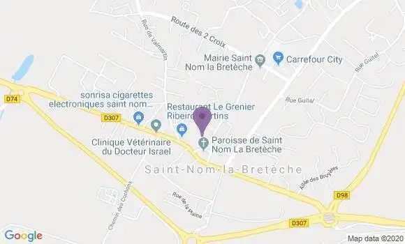 Localisation LCL Agence de Saint Nom la Bretèche