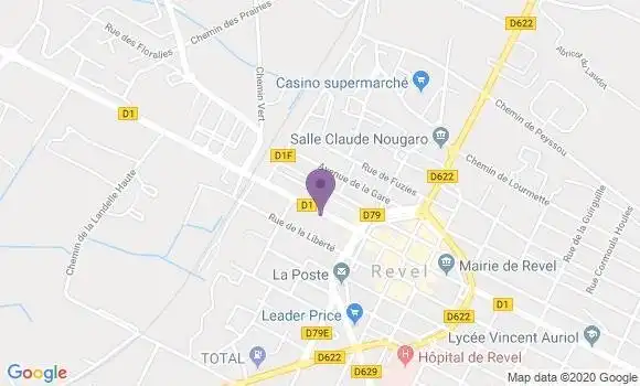 Localisation Banque Populaire Agence de Caraman