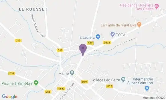 Localisation Banque Populaire Agence de Saint Lys
