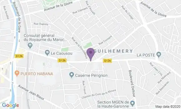 Localisation Banque Populaire Agence de Toulouse Camille Pujol