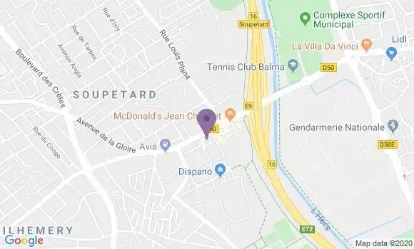 Localisation Banque Populaire Agence de Toulouse Jean Chaubet
