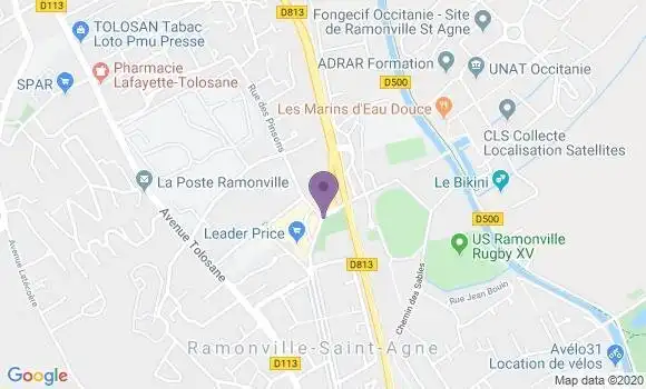 Localisation Banque Populaire Agence de Ramonville Saint Agne