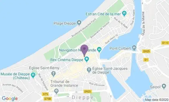 Localisation LCL Agence de Dieppe