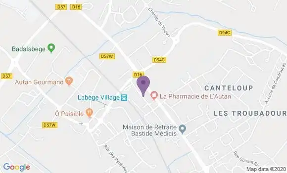 Localisation Banque Populaire Agence de Labège