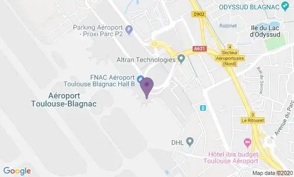 Localisation Banque Populaire Agence de Blagnac Aérogare