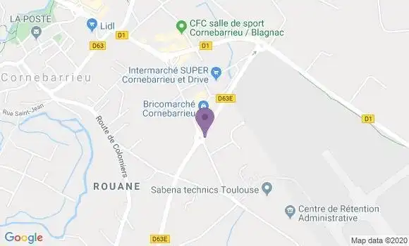 Localisation Banque Populaire Agence de Cornebarrieu